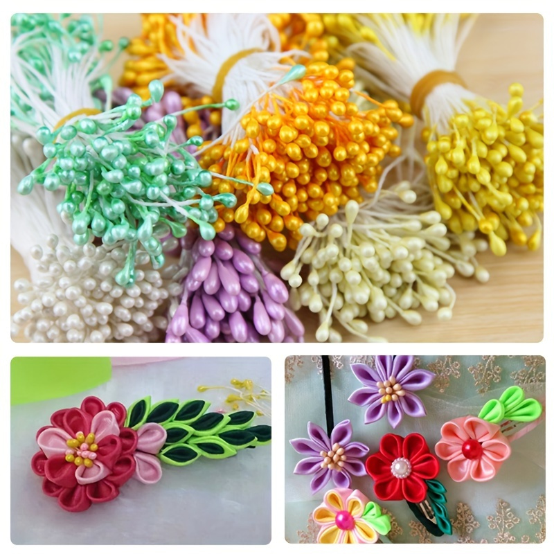 

750pcs Artificial Double-headed Set, Microfiber Mini For Diy Crafts, Floral Arrangements, Journal Decor, Reunion Activity Supplies - No Container, Electricity-free