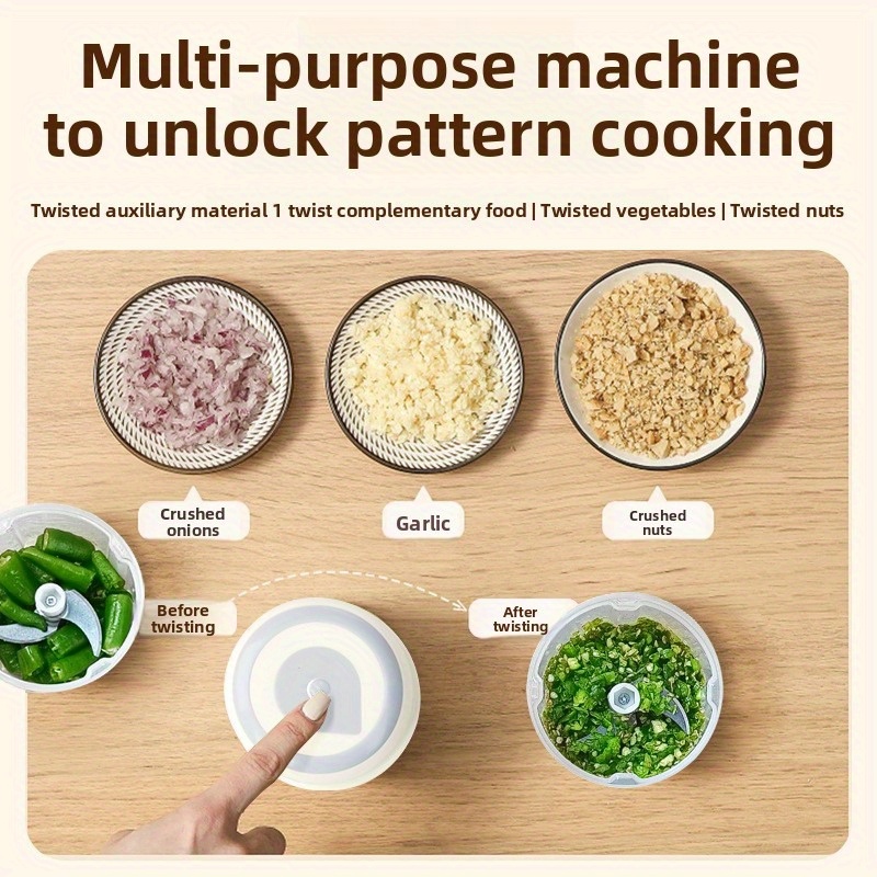   electric garlic press and chopper automatic usb powered garlic   operation   with twist and lock lid for garlic nuts vegetables easy clean kitchen appliance for home small kitchens food preparation aid twist mechanism design durable kitchenware Product details 3