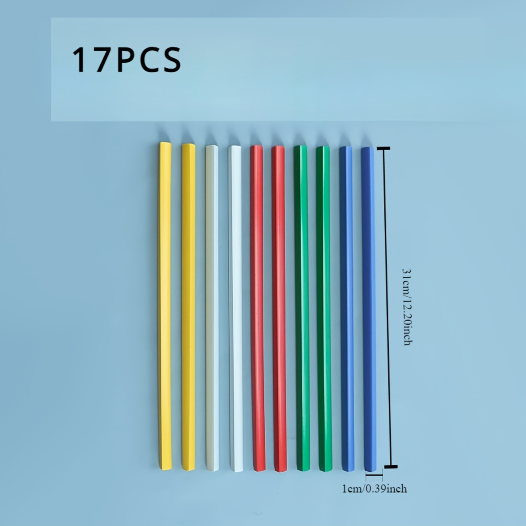 E-shop 17-teilige A4-Akten-Zugstangen-Clips – Ordner, Hebelclips, Präsentationsmappen, Streifenbinder, Schulbedarf, tragbare A4-Binder, farbenfrohe