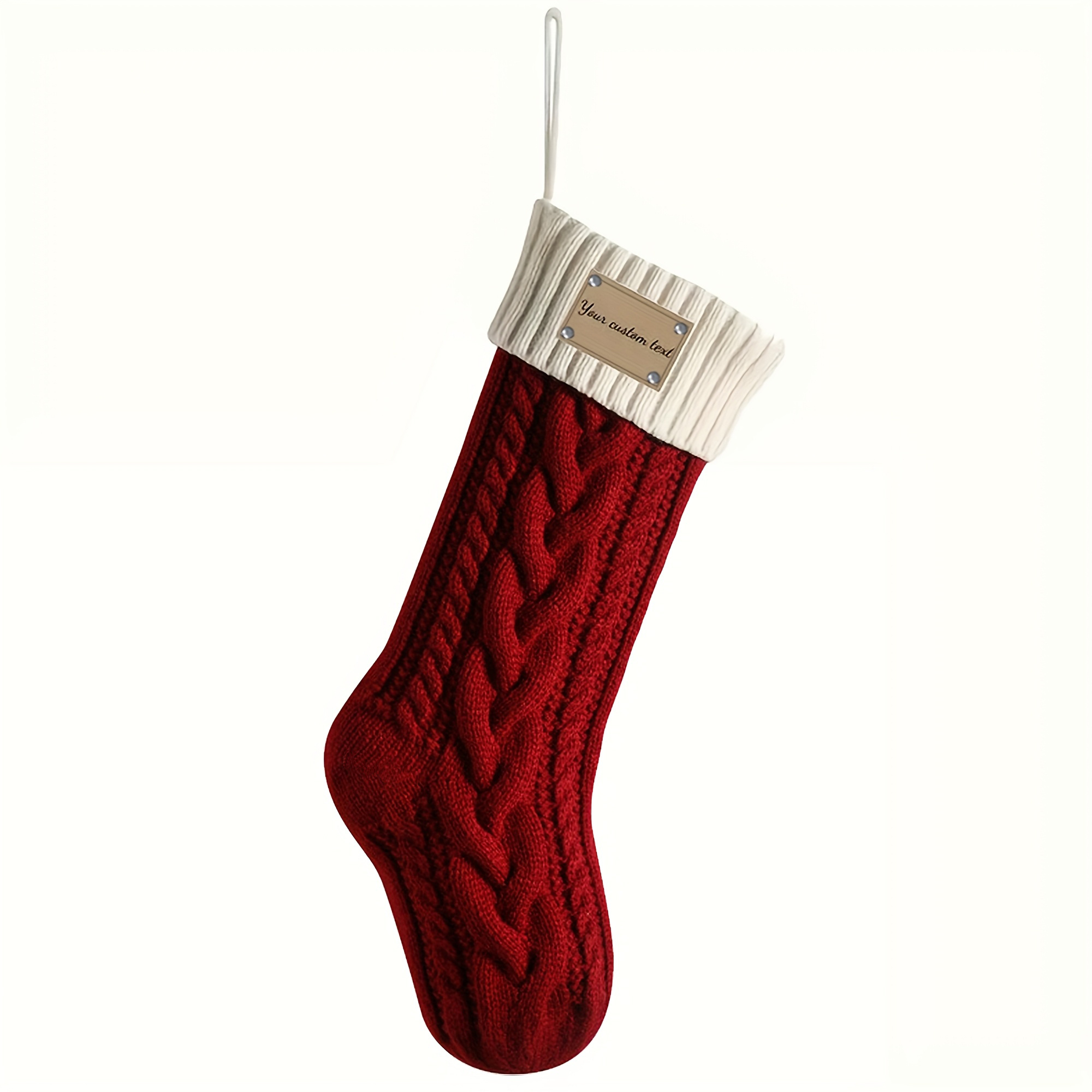TEMU 2026 Custom Christmas New Knitted Christmas Socks, Custom Christmas Socks, Personalized Christmas Decorative Socks, Christmas , Name Socks, Text