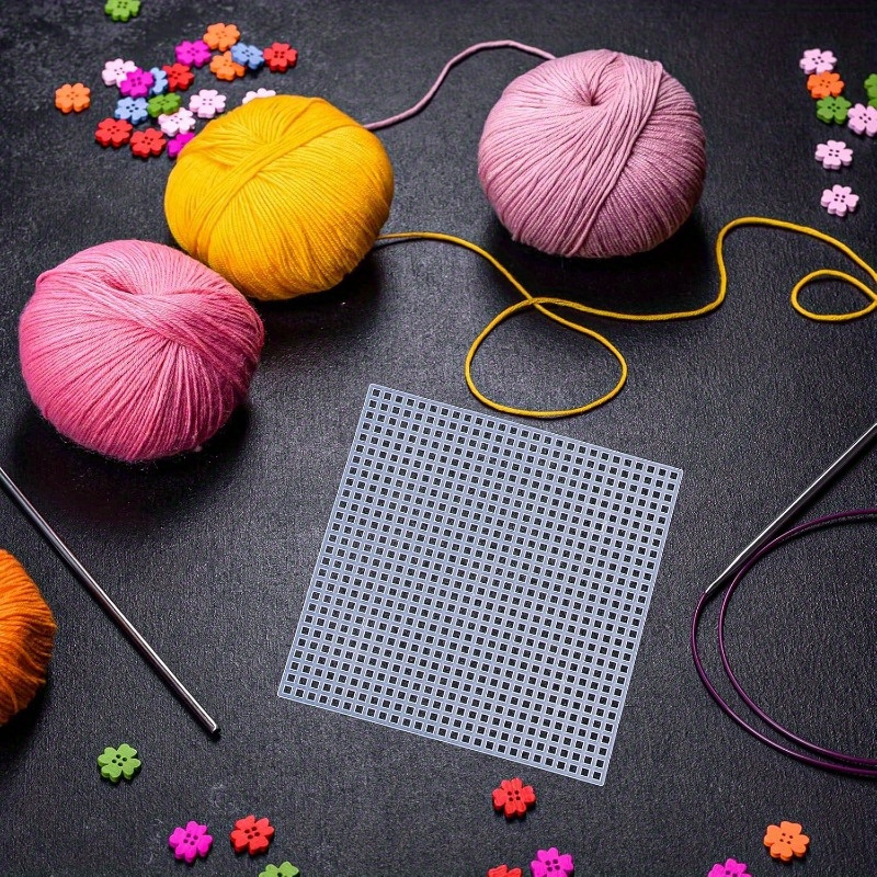 10pcs Square Plastic Canvas Grid Sheets for Needlepoint Crafts