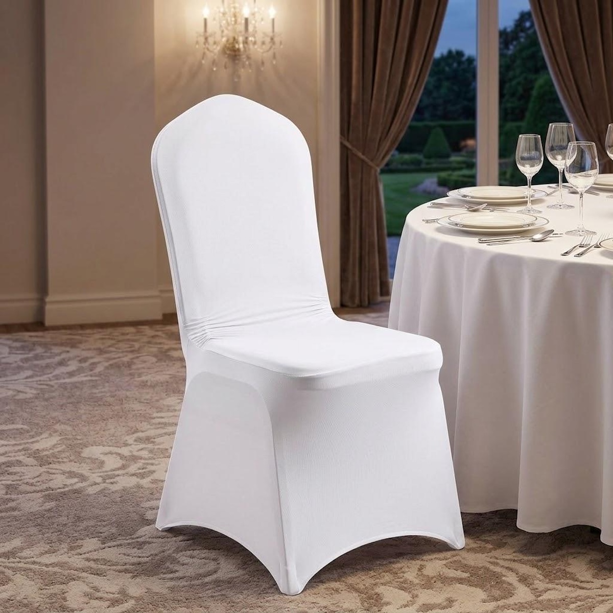 TEMU Elastic Folding Chair Covers, Universal Full-coverage Chair Covers, Removable And Washable, Suitable For Weddings, Banquets, And Restaurants
