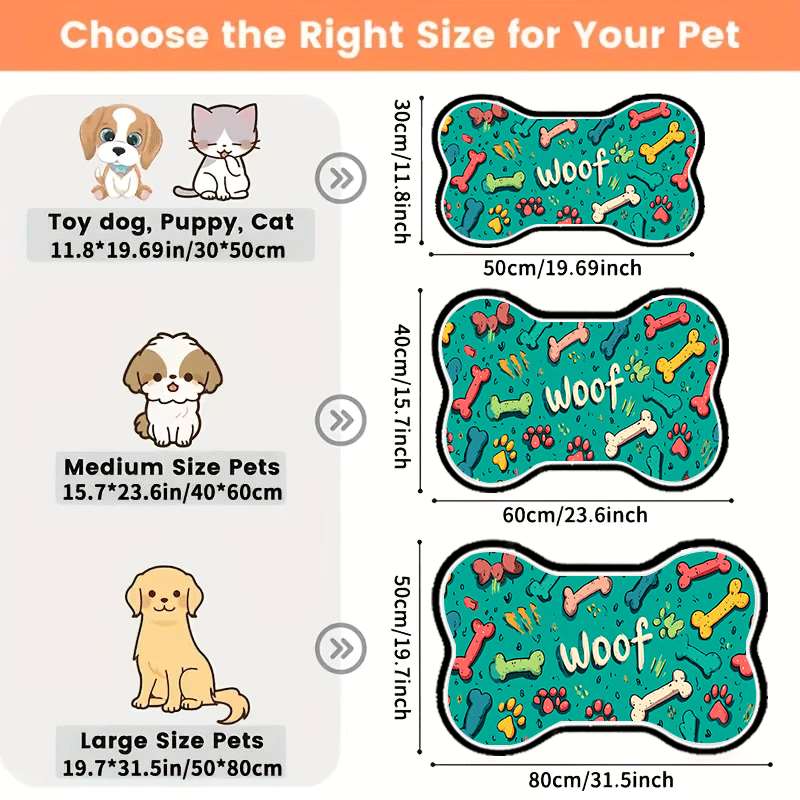 TEMU A Colorful And Feeding Pad With A , A Non-slip Rubber Base, Absorption Capacity, Easy To Clean, Made Of Durable And Stain-resistant Materials