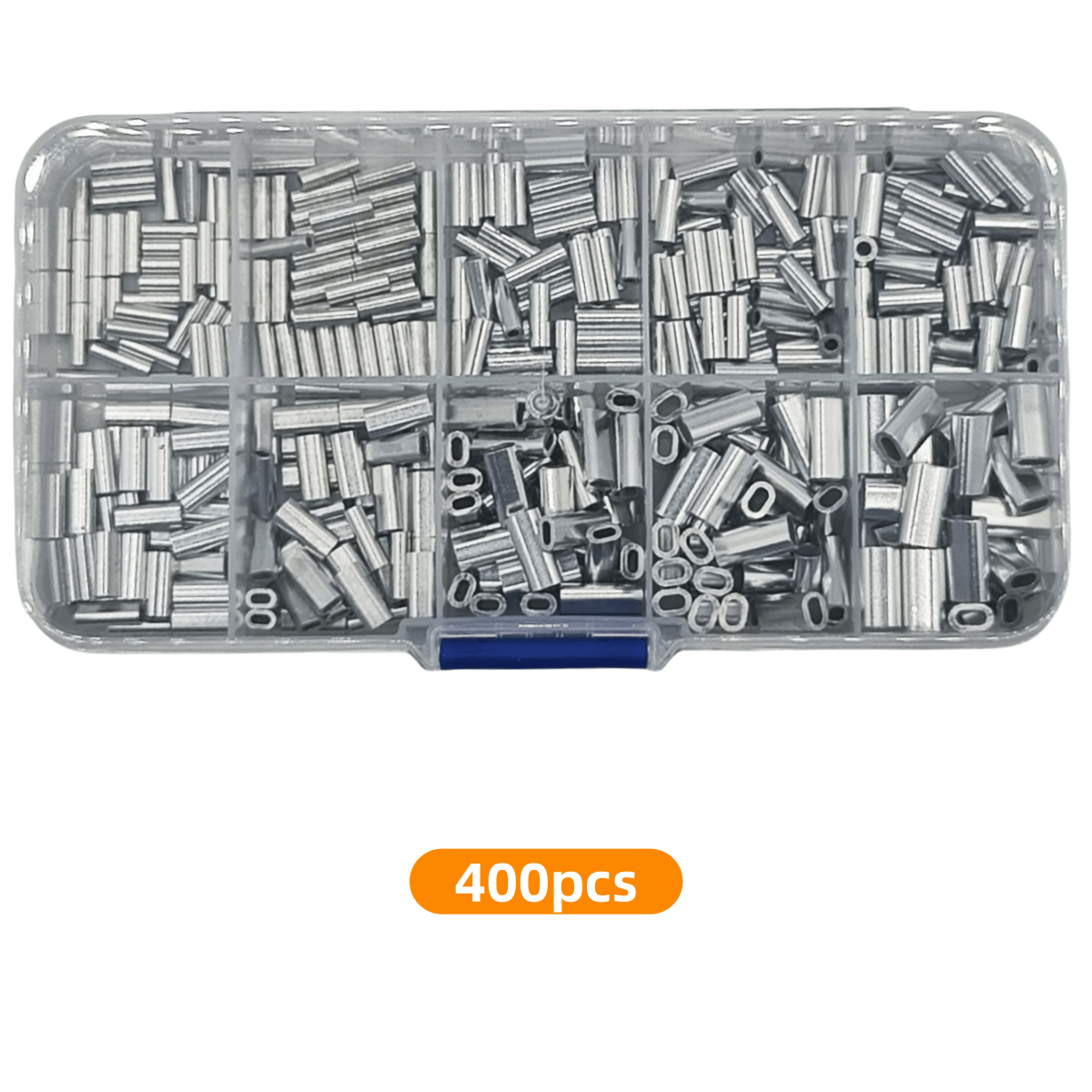 TEMU de aluminio para de pesca de 200/400 piezas, accesorios de pesca, juego de con clips de , planos de aluminio