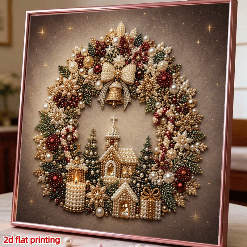 TEMU This Christmas-themed Pearl Painting Diy Kit Features A Frameless Design, Making It Suitable For Beginners And Adults. Techniques Are Required—