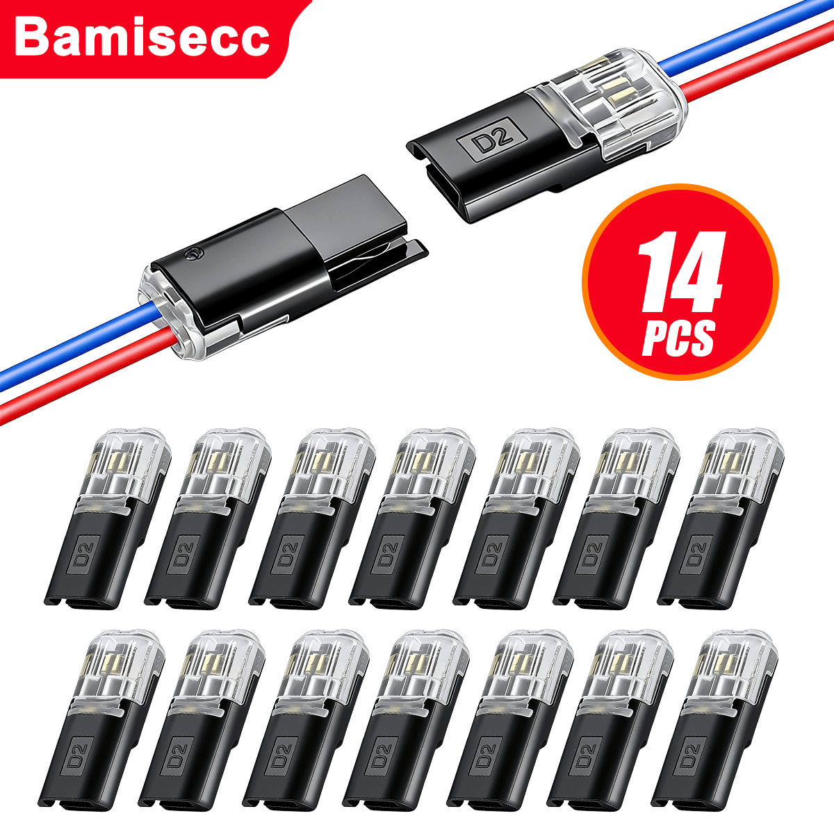 TEMU Set da 85/14 pezzi di terminali a connessione rapida a 1, 2 e 3 , senza spelatura dei , da inserire nei connettori per connessione veloce, set 3