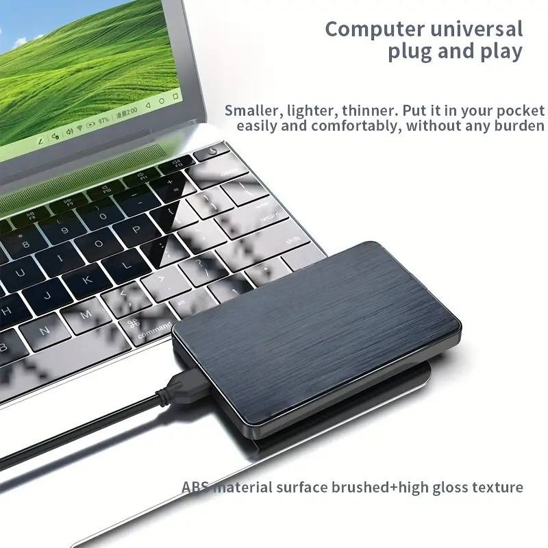 Almacenamiento Externo Portátil Elegante de 4TB USB 3.0 de Alta Velocidad Compacto y Compatible de Forma Perfecta con iPad y Laptops Windows para Trabajo Escolar