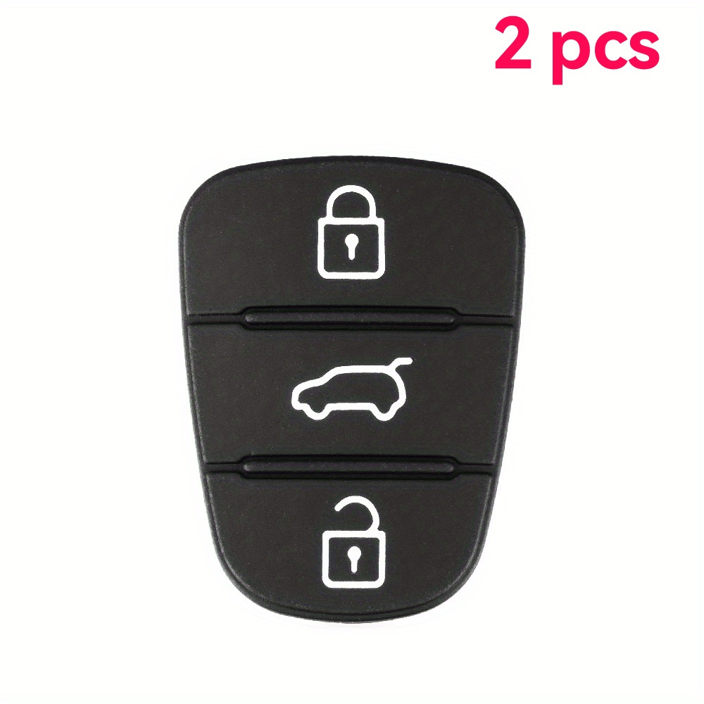 TEMU Keyyou 2pcs Keyyou Replacement 2/3 Buttons Rubber Pad Key Shell For I30 Accent For K5 Rio Flip Remote Car Key Fob Case Cover