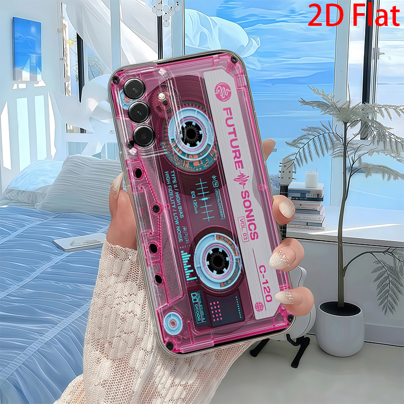 TEMU Phone Case: 2d Cassette Tape Pattern Phone Case, Suitable For Galaxy A03s A05s A06 A07 A13 A14 A15 A16 A17 A22 A23 A24 A25 A26 A32 A34 A35 A36