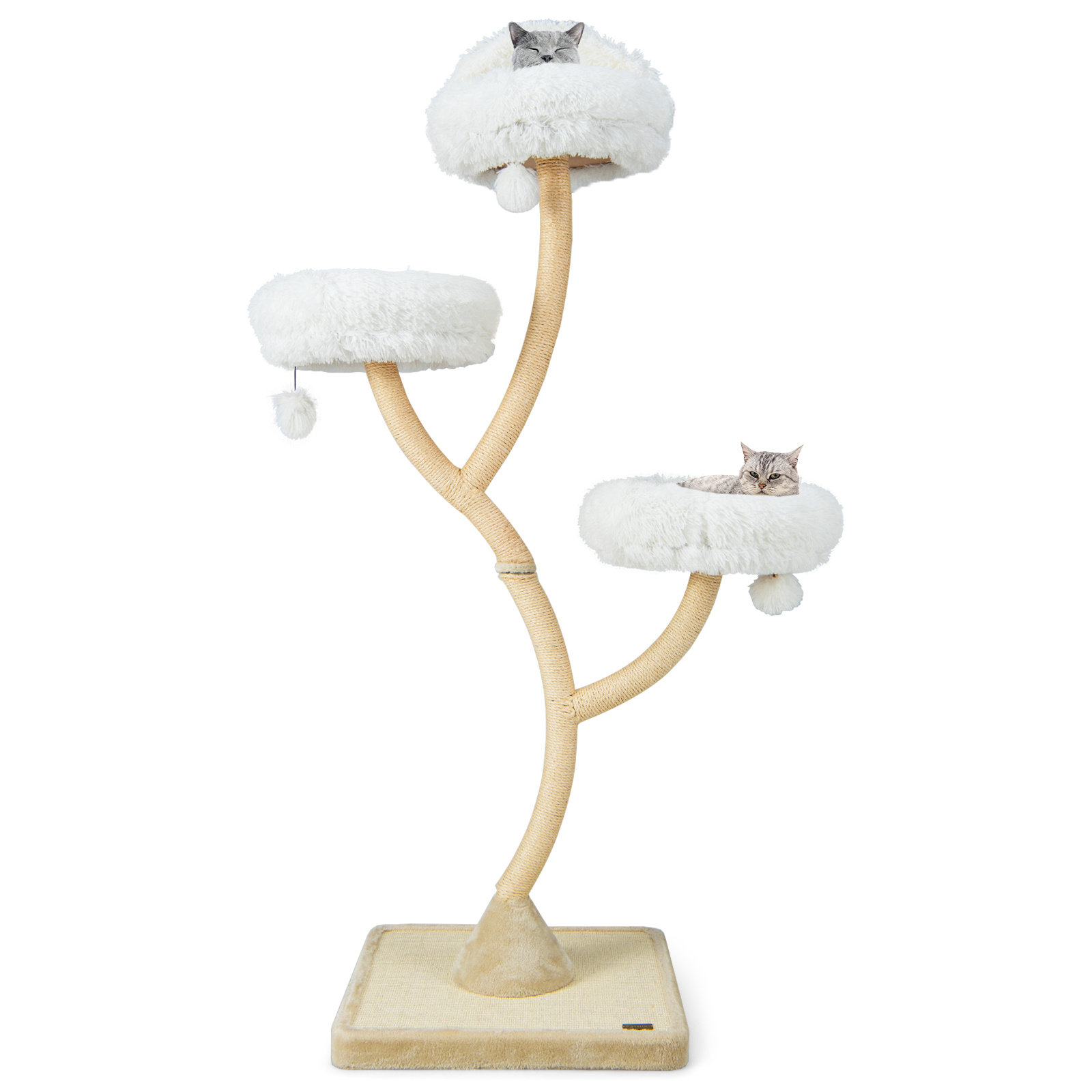 TEMU Costway Modern Cat Tree, 70" Multi-level Cat Activity Center W/ 3 Warm Perches, 3 Balls, Sisal Scratching Posts & Board, Aesthetic Cat Tower W/