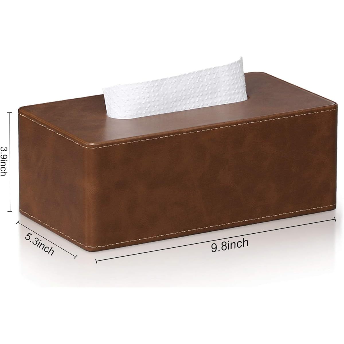 modern tissue box cover elegant bathroom living room decor fits standard facial tissues organizer dispenser holder for   office brown vanity accessory   smooth texture functional decor interior designers Product details 6