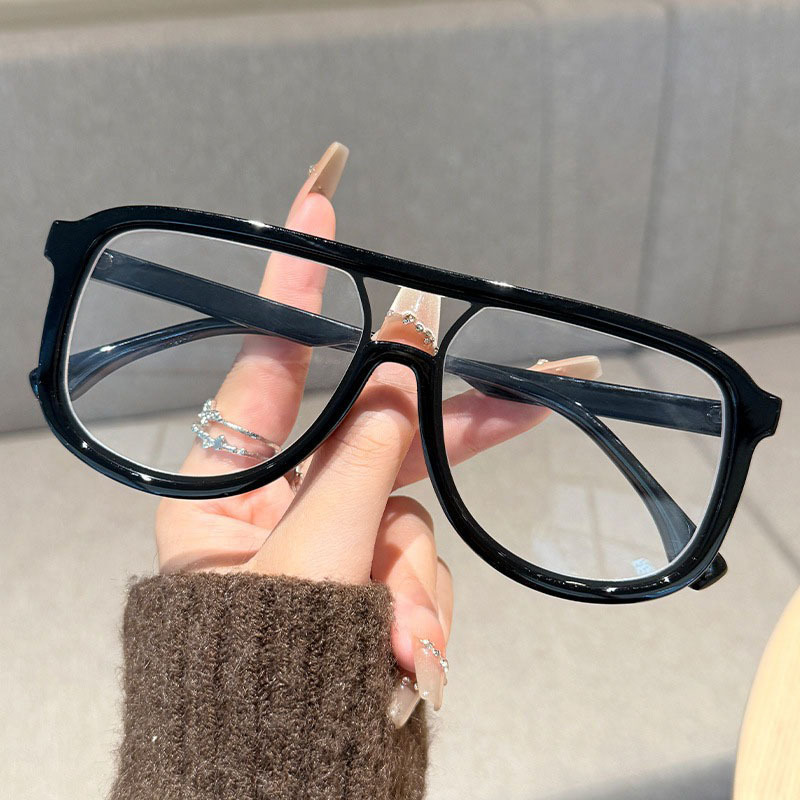 1pc Tr90 Glasses Frames, Design, Lightweight Durable Construction, Unisex Eyewear For Daily Casual And Office Wear, Flexible Comfortable Temples
