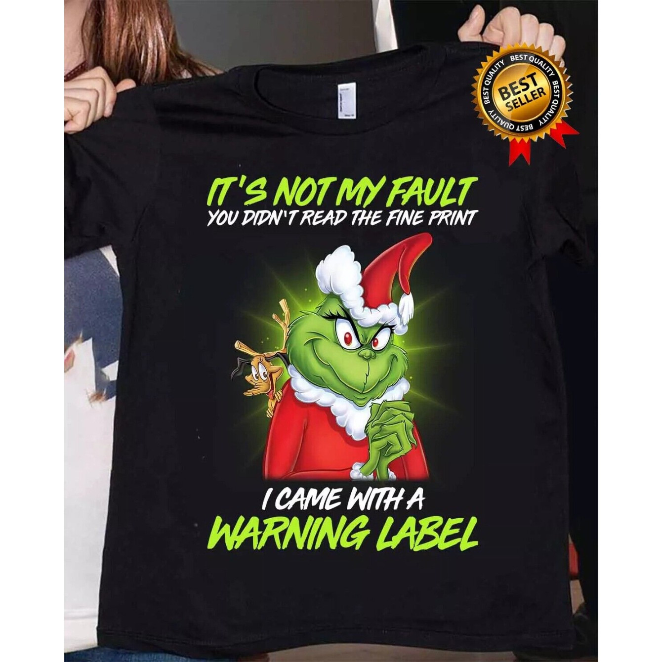 

1pc Christmas Printed T-, Round , Regular Fit, Knitted , Adult Unisex, All