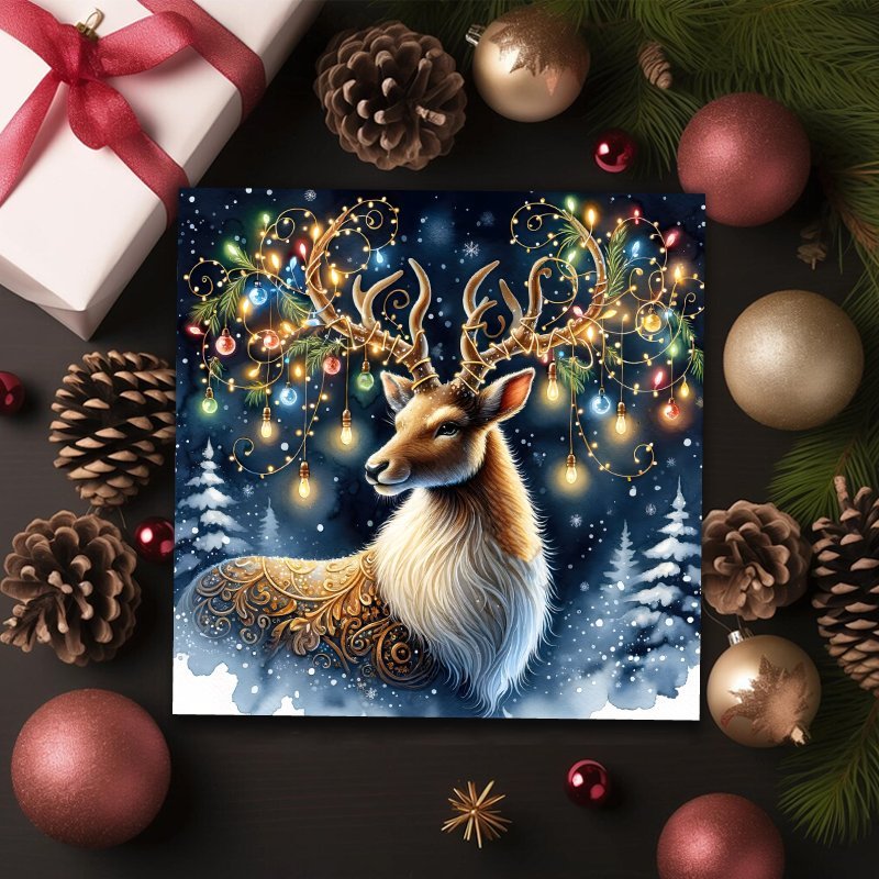TEMU Funny Christmas Square Card, 1pc - Perfect For Birthday Any Occasion, Ideal Gift For Friend Sister Daughter Husband Bestie With Random Envelope