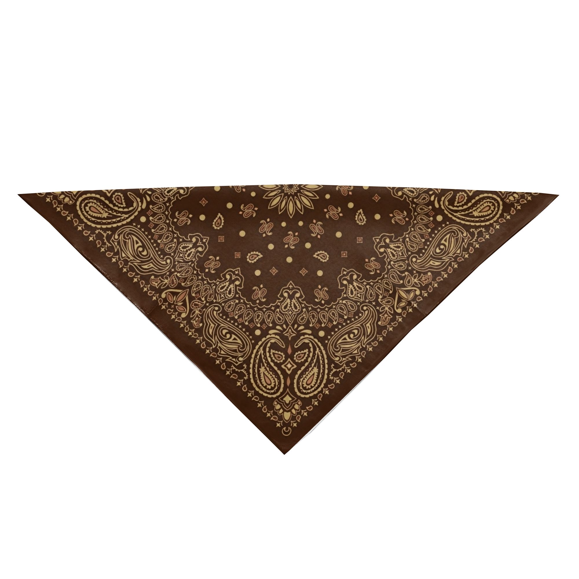 TEMU Sciarpa quadrata personalizzata con bandana marrone e e design paisley
