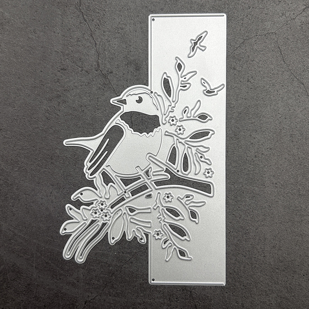E-shop Blätter Zweig Vogel Frucht Prägung Metall Schneidstempel für Scrapbooking Kartenherstellung Geburtstags-Bastelarbeiten