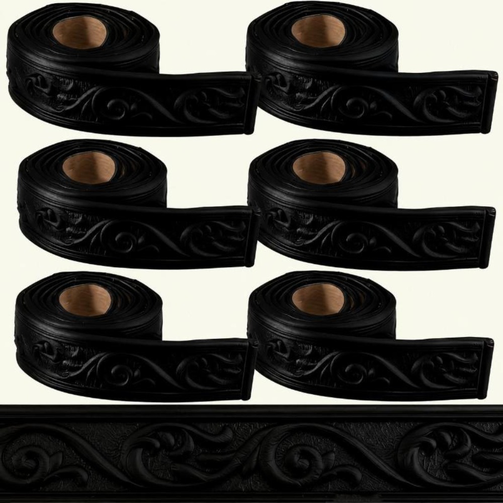 TEMU 6 Decorative Trim, 3d Wall Decor, Self-adhesive Backing, Decorative Wallpaper Strips, Vintage Style Wall Edge Decoration, Ideal For Hotel Decor,