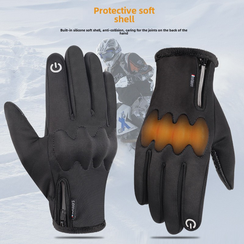 

Gants de 'Hiver - Doigts Intégraux, Imperméables & Chauds pour la Motocross et l'Enduro, Équipement de Protection, Hommes Femmes