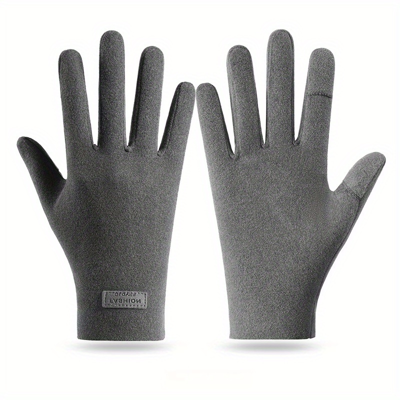 1 Pair Of Autumn/winter Thickened Women's Split-finger Gloves, A Soft And Comfortable Solid- Item In Multiple Colors, An For Daily Wear And For