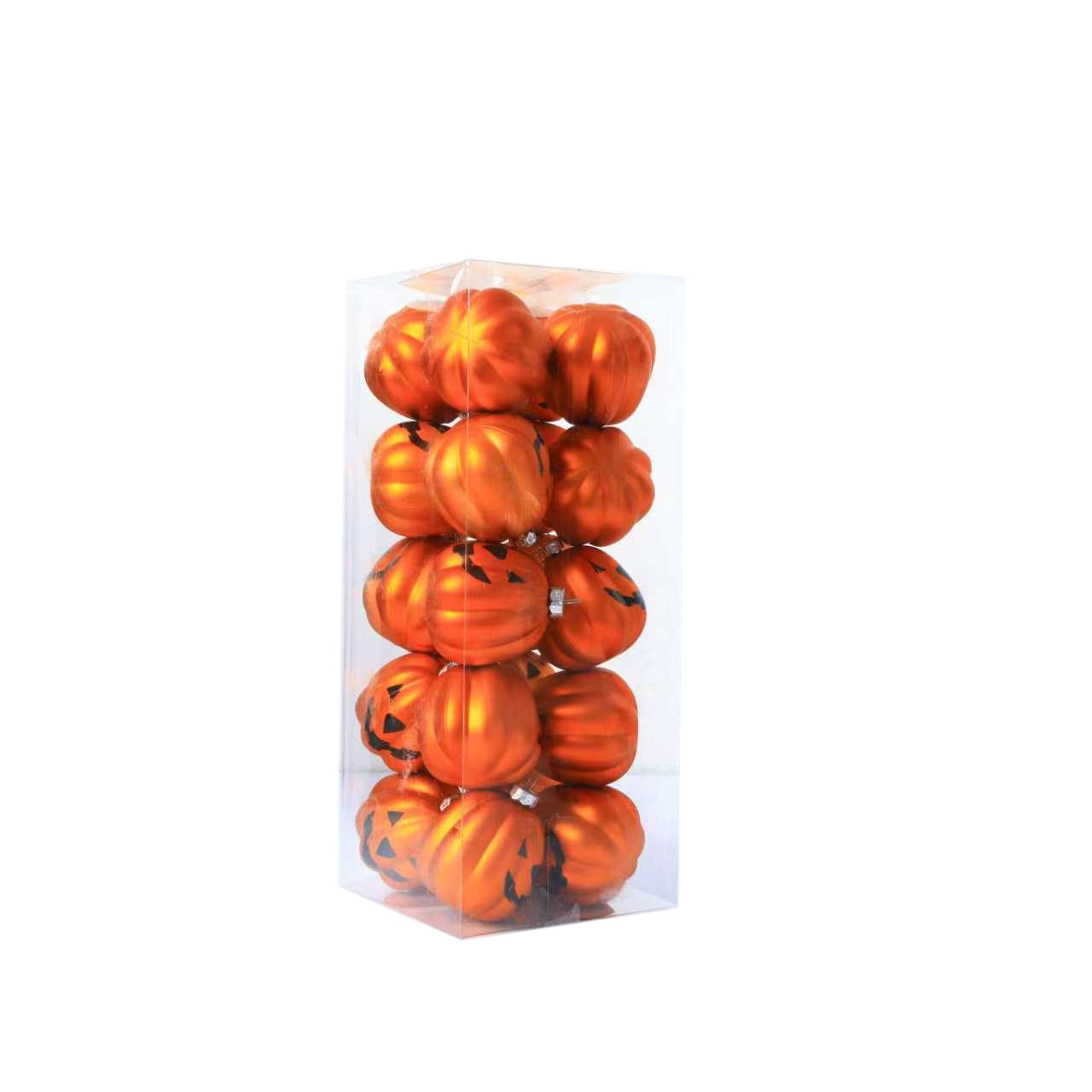 TEMU 20-pack Halloween Pumpkin Ornaments, Orange Jack O'lantern Pumpkin Hanging Baubles, Shiny Plastic Pumpkin Ball Decorations For Christmas Tree,