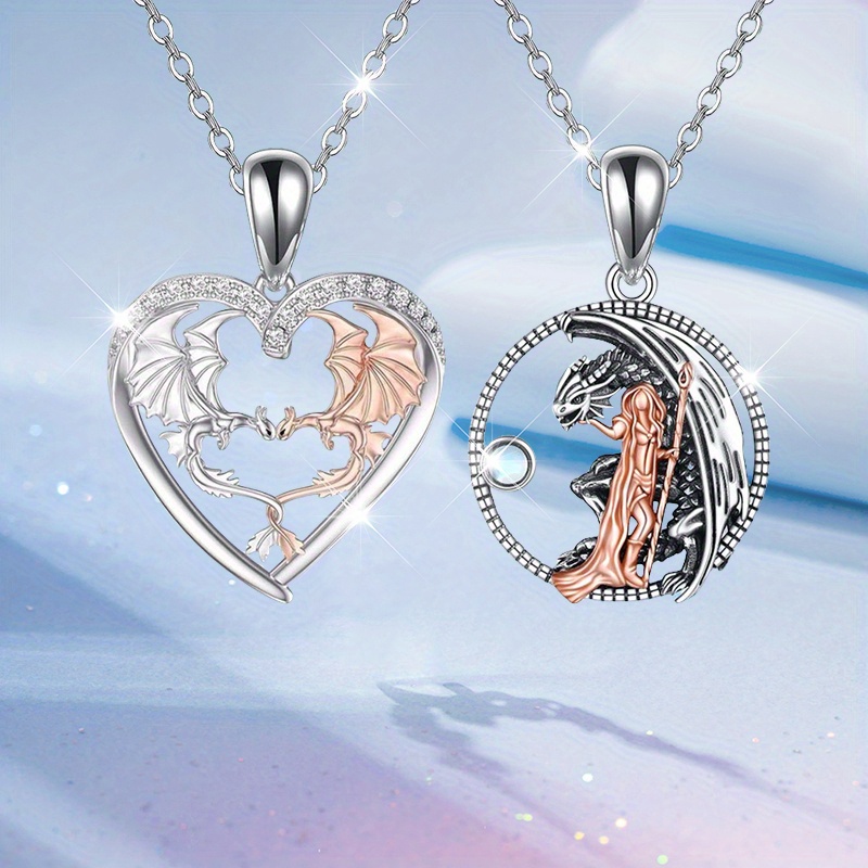 TEMU 2pcs Simple Shining Luxury Necklace Party Commemorative Jewelry Versatile Exquisite Christmas Birthday Gift