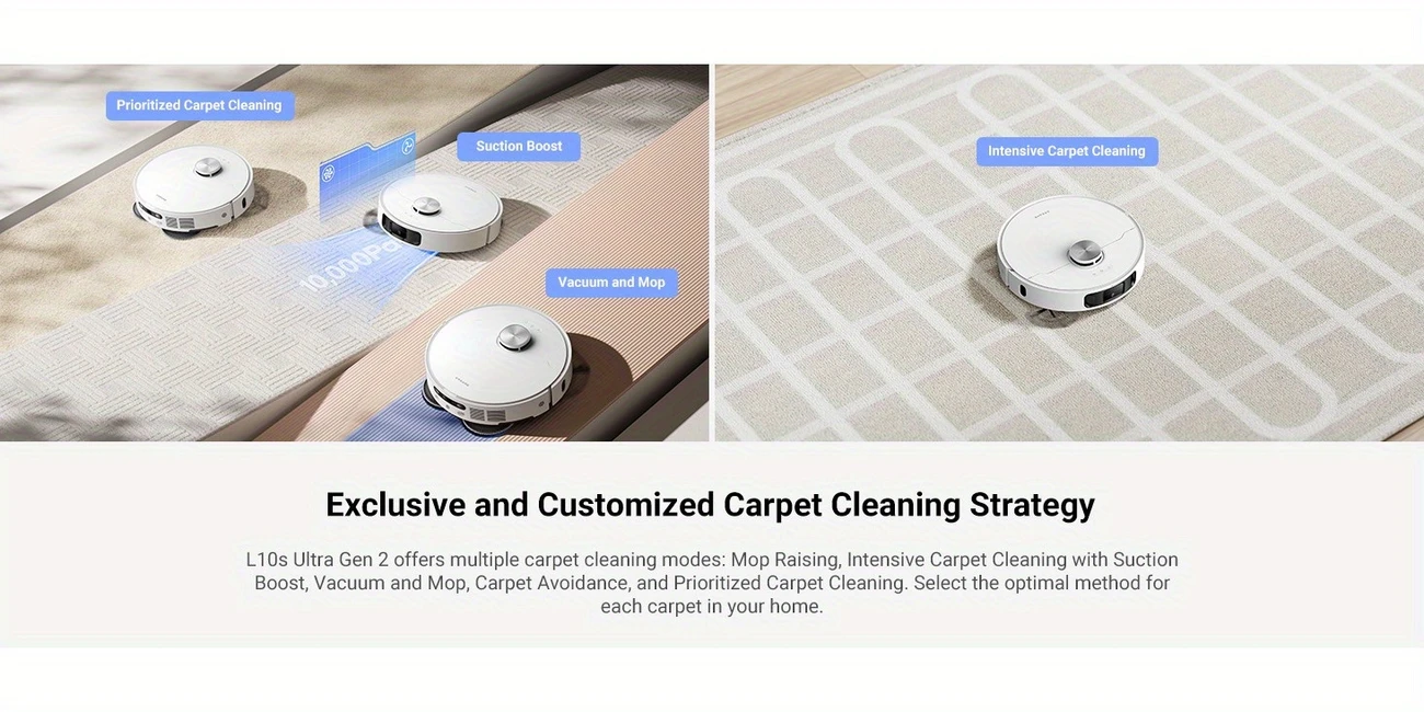 l10s ultra robot vacuum and mop combo auto mop cleaning and drying self and self emptying base for 60 days of cleaning 5300pa suction and ai navigation compatible with details 13