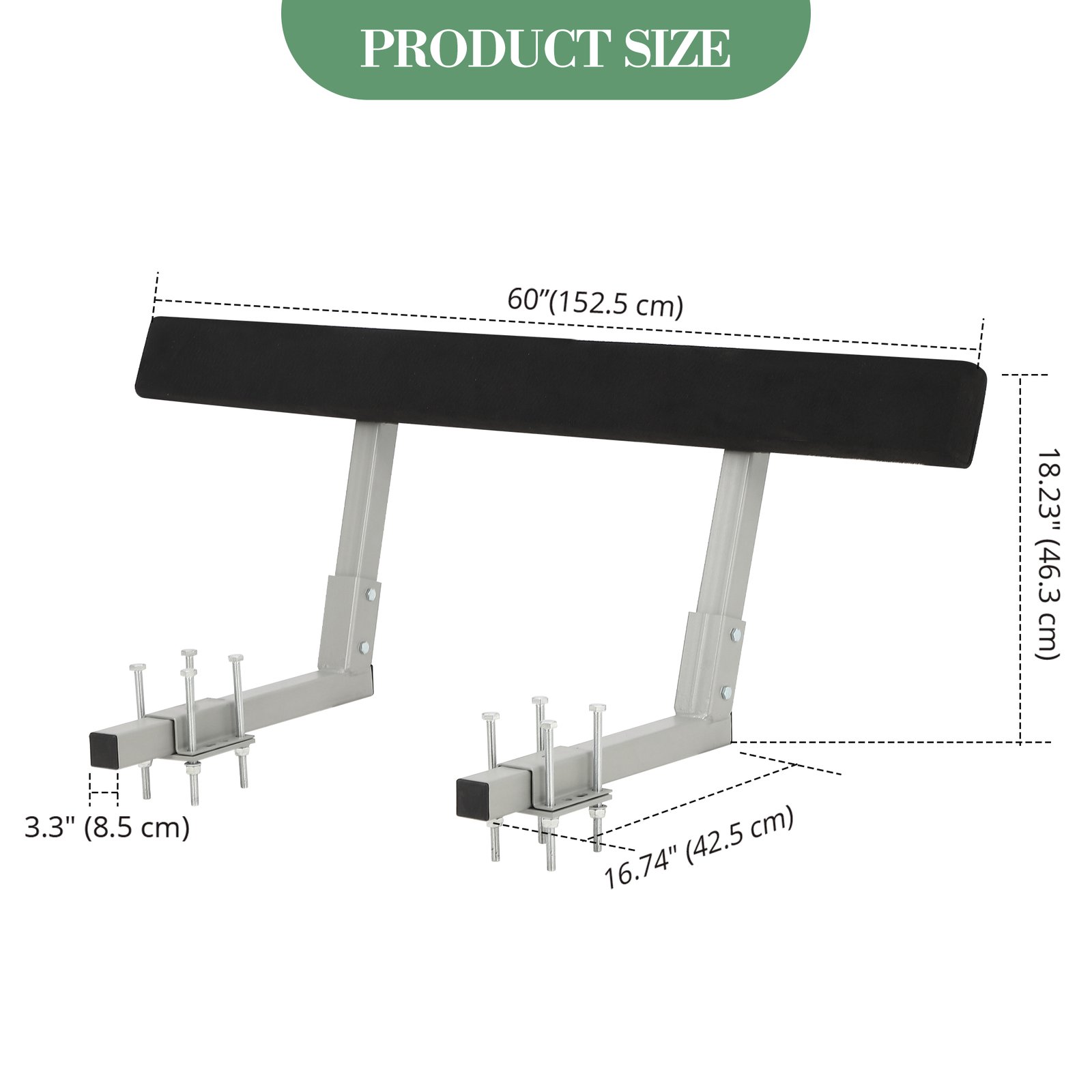 Image of Boat Trailer Guide-ons, 2pcs Rustproof Steel Trailer Guides With Carpet-padded Boards, 60"/ 152. 4cm Heavy-duty Boat Trailer Accessories For Ski Boat, Fishing Boat And Sailboat