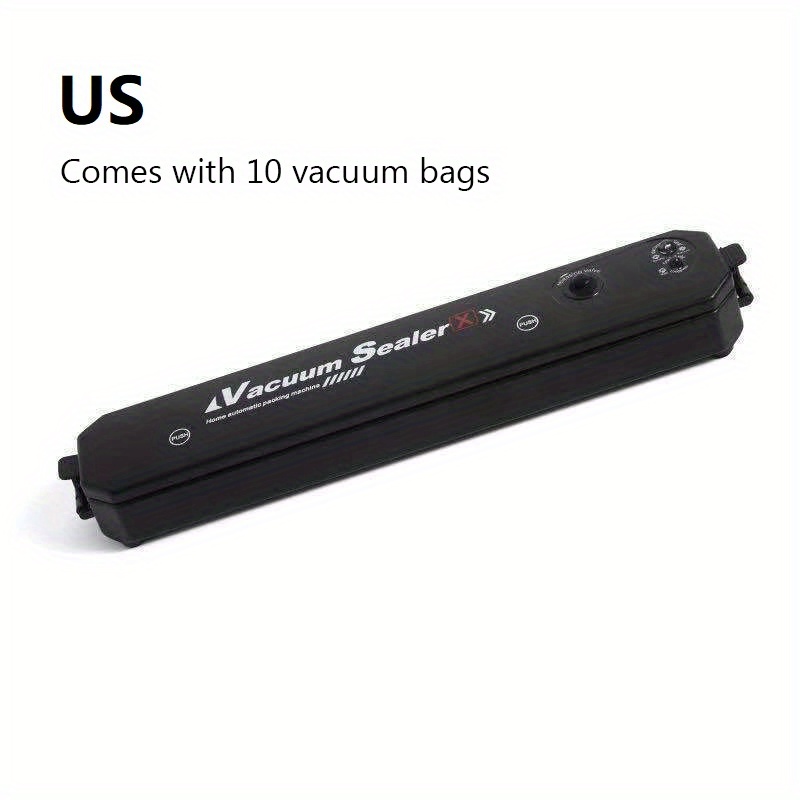 TEMU Us Food Vacuum Sealer Vacuum Packaging Machine For Food With 10pcs Bags 220v Automatic Household Food Vacuum Sealing