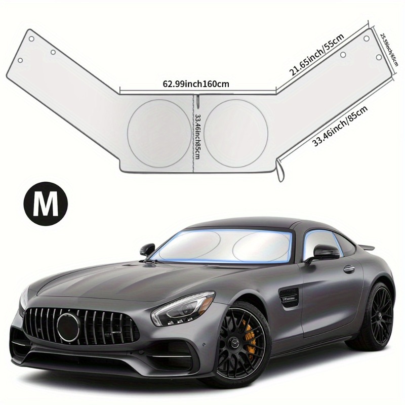 TEMU Upgraded Full Car Sun Shade Set, Compatible With Front Windshield And Rear Side Windows, Delivers Uv Protection And Heat Insulation. Blocks