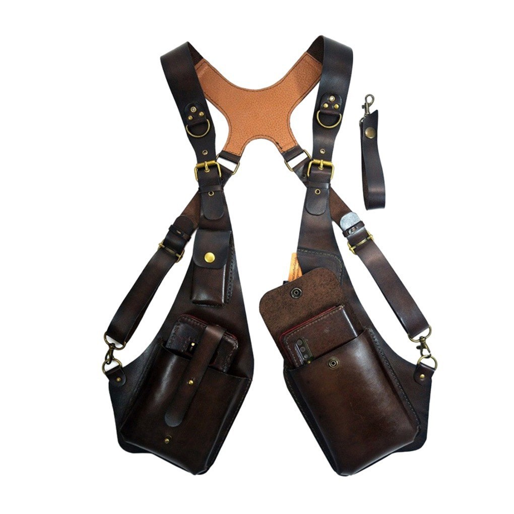 Image of New European And Faux Leather Shoulder Bag, Underarm Shoulder Bag, Men's And Women's Outdoor Square Bag, Mobile Phone Bag