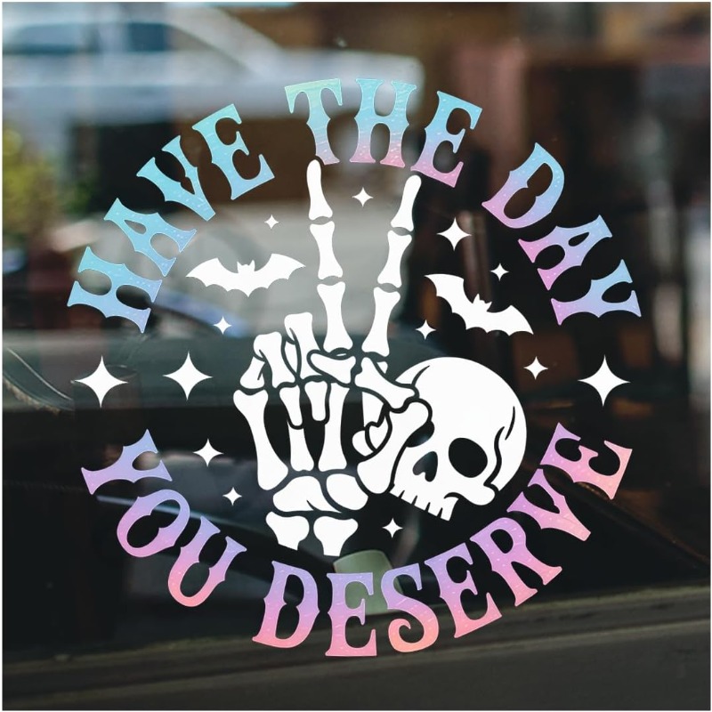 TEMU Have Decals , And Hand Stickers, Fun Gothic Vinyl, Halloween Car Laptop Window Decorations, 7-inch Horror Gifts
