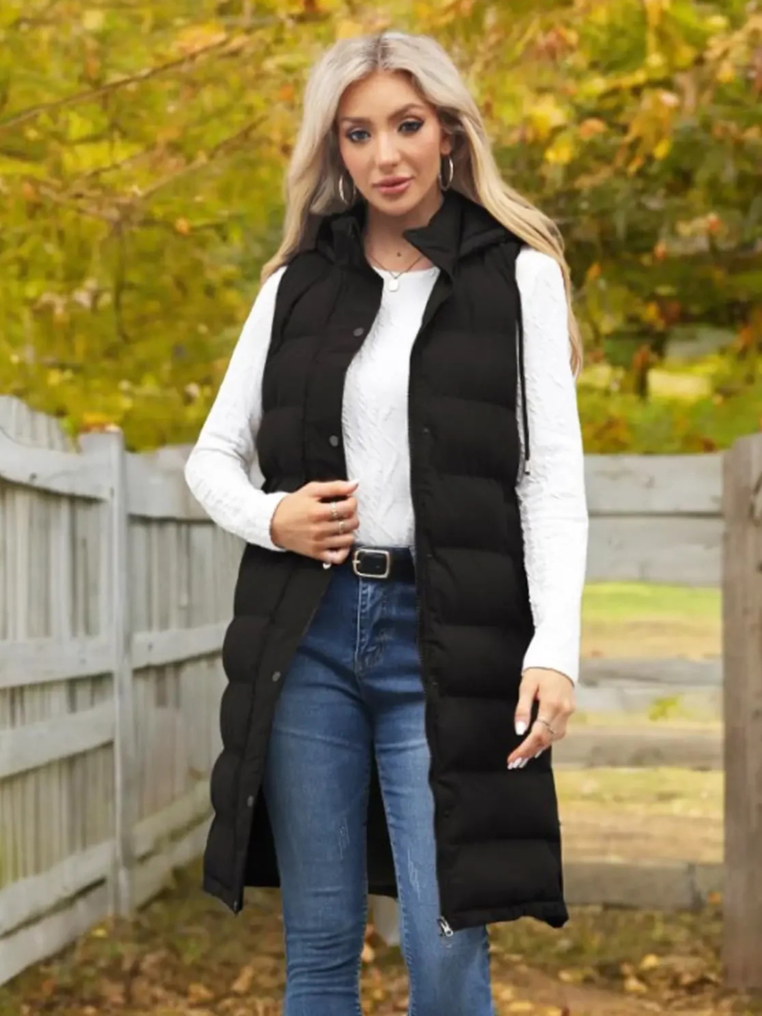 Sleeveless Long Puffer Vests 2025 Long Puffer Vest Women Loose