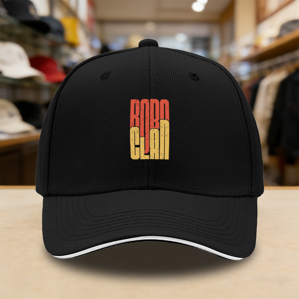item picture 1pc printed sandwich baseball cap with robo   in golden artistic font robot tribe trendy themed fun slogan simple lightweight adjustable sun hat sun protective and breathable for outdoor use unisex street fashion great gift for parties