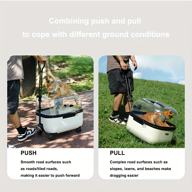 panoramic view   heavy duty pc with 360   visibility zippered     for airplane car vet   travel carrier for cats small dogs durable   case with  