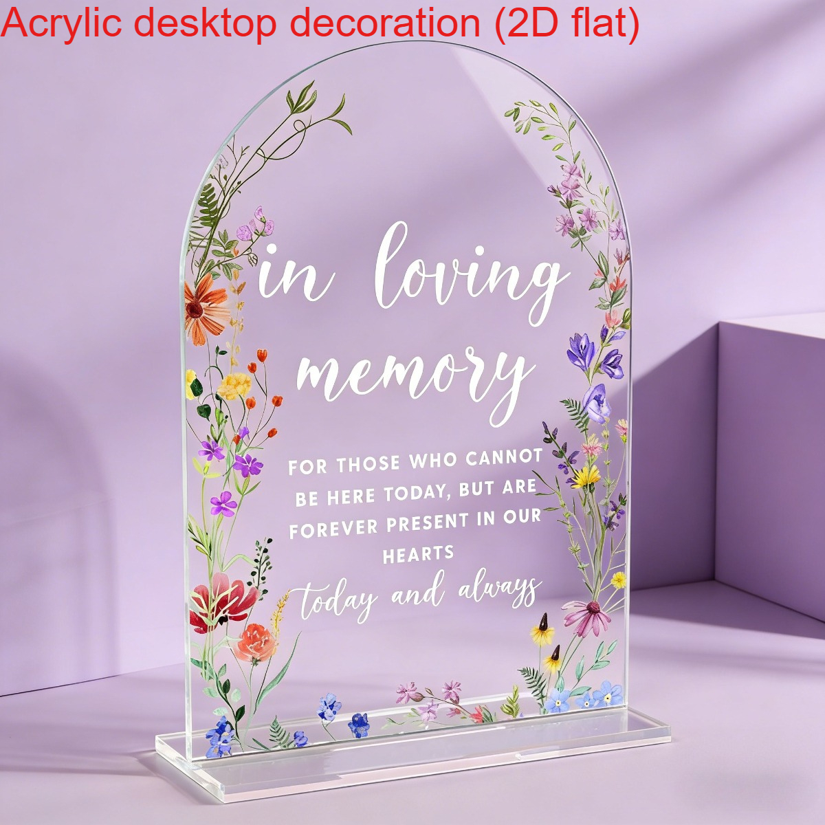 TEMU 2d Flat, 1 Wedding Memorial Table Sign - Floral Wedding Decoration With Light Pink Floral Pattern, Elegant Wedding Party Decoration For