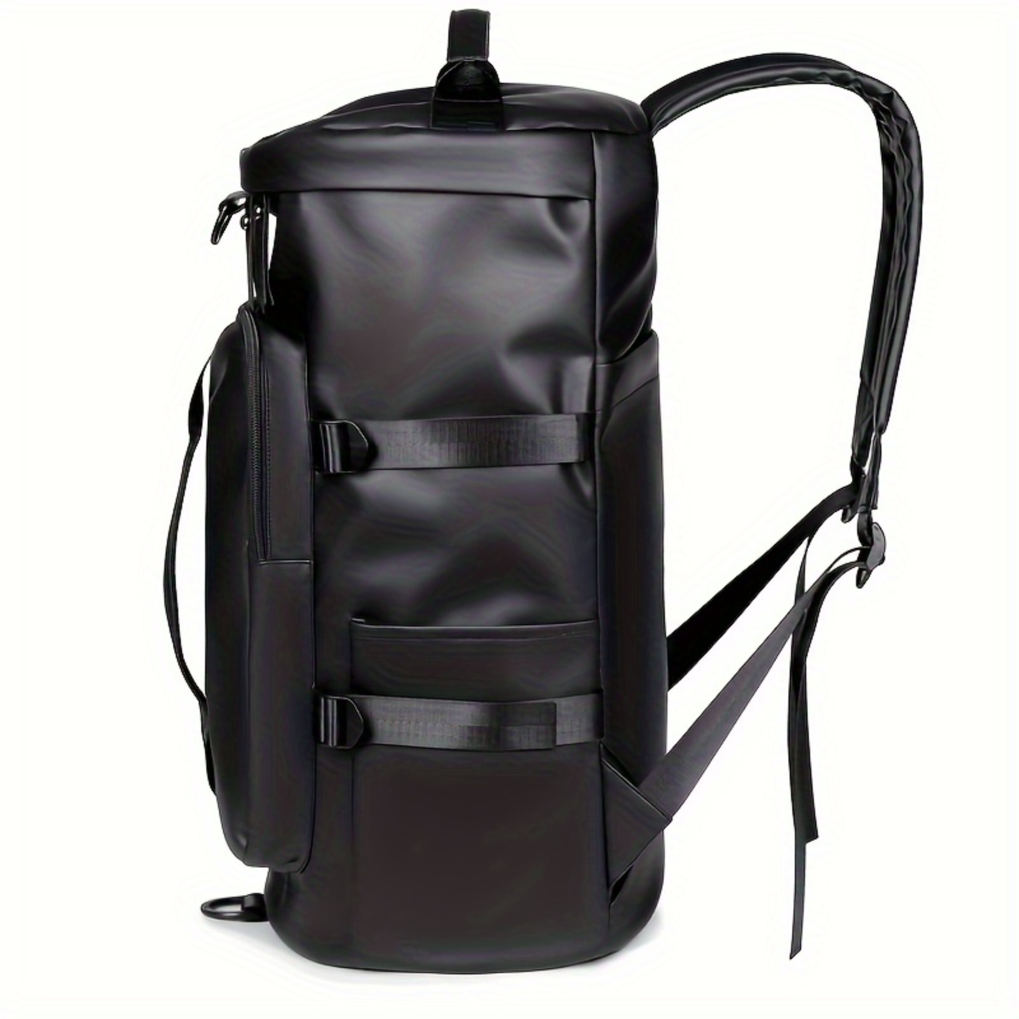Men's backpack Outdoor Men's Large Capacity Convenient Dual-Use Backpack and Tote Bag, Black & Gray Casaul Pack with Multiple Ways to Carry Suitable for Fitness Travel Multi-Purpose Ideal Gift, Expandable Backpack for Men, Large Capacity Travel