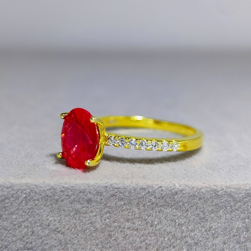 Women's 2/3 Carat Pigeon Egg Artificial Gemstones Ring