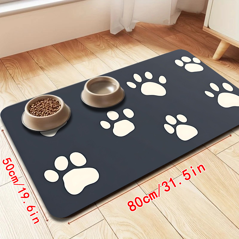 TEMU Tapete de alimentación para perro de 1 pieza y varios tamaños, material de poliéster duradero para una fácil limpieza, como accesorio