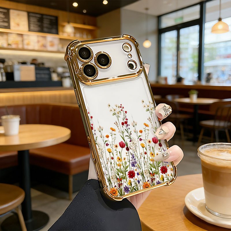 TEMU Phone Case - Aesthetic Creative Flower Cluster New Transparent Phone Case For Iphone 17/17 Pro/17air/17promax, 16/16pro/16promax/16plus,