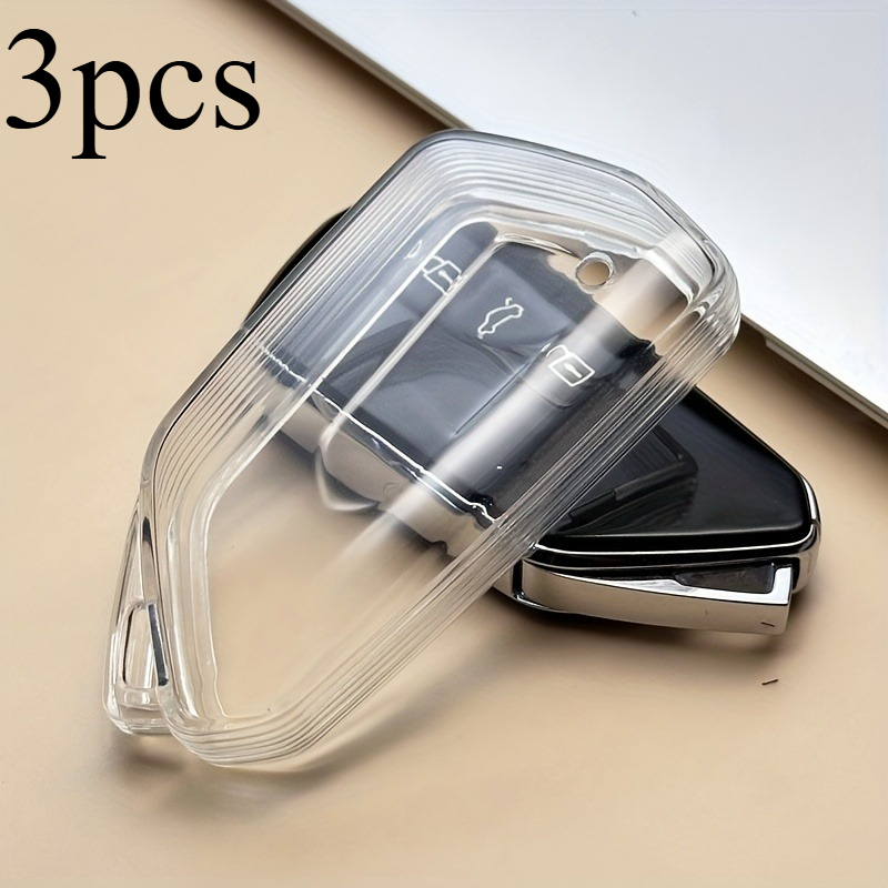 TEMU 3pcs Car Key Fob Cover Case Protector For Vw For Golf 8 For Mk8 For For For Octavia A8 For Seat For Leon Mk4 For For