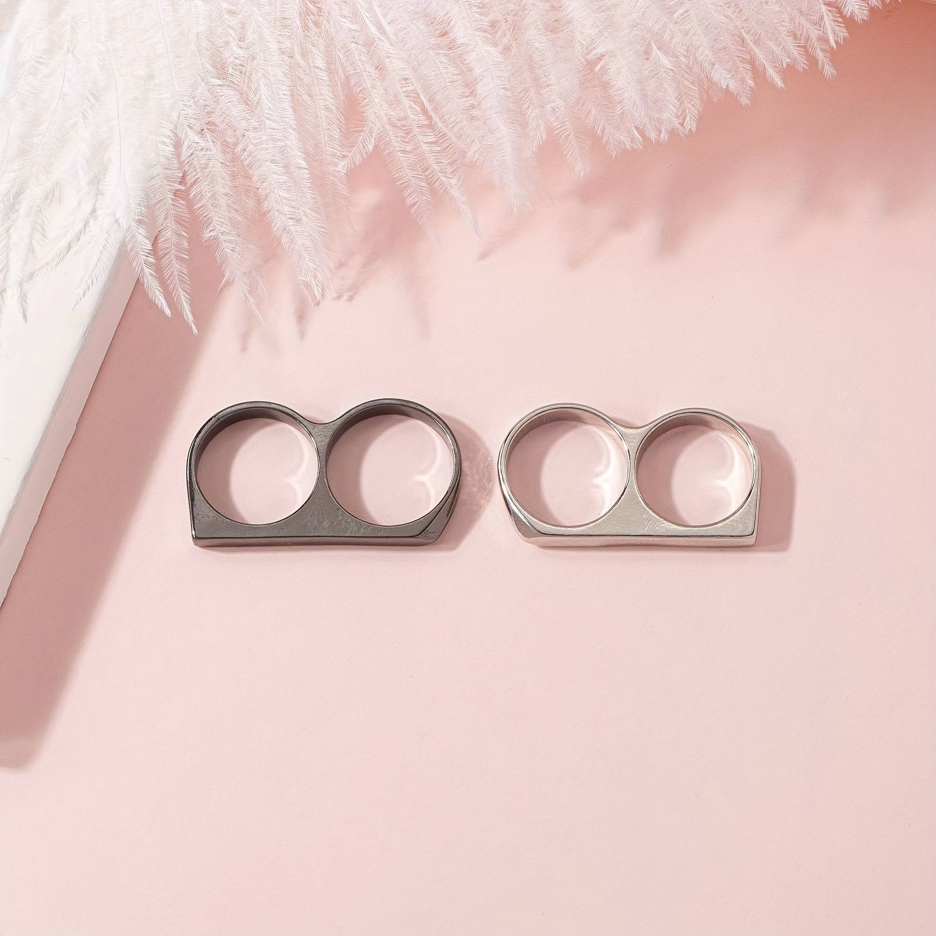 1pc Bouncy Ring, Men's And Women's Accessories Double Ring Accessories for DIY Crafts, Garden Accessories And Phone Case Decorations - Multifunctional Rings for Daily Wear And Celebrations, Phone Case Decorations