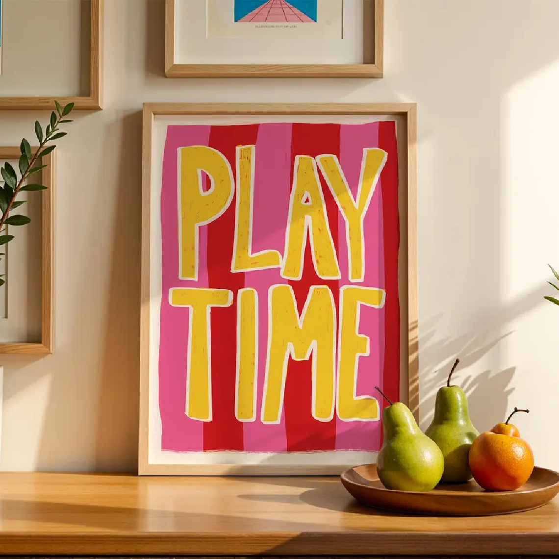 TEMU 2d Flat, 2d Flat, 1pc Wall Decor, A Quote Poster Featuring A Hand-drawn Colorful Striped Design, Ideal For Decorating A Bedroom Or Living Room,