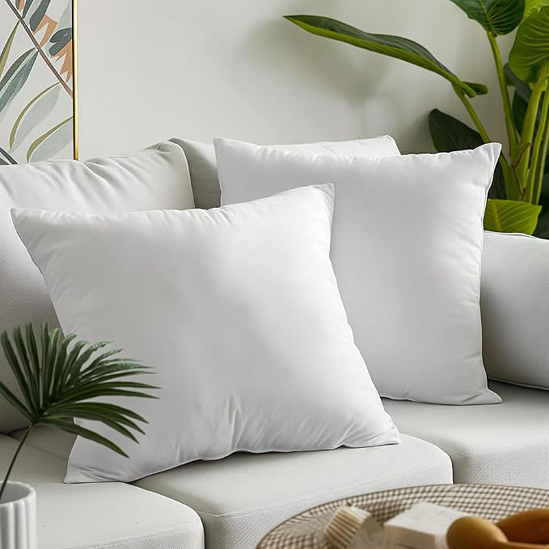 2 4 6 pack super soft white square pillow cores with zip closure fluffy cushion inserts 45x45cm 18x18in for sofa bed   decor decorative sofa cushions car pads bed fillers   use hand wash only contemporary style