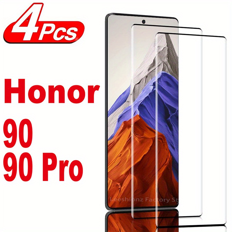 E-shop 4 Stück 3D Display-Schutzglas für Honor 90 & 90Pro – Gehärtetes Glasfolie