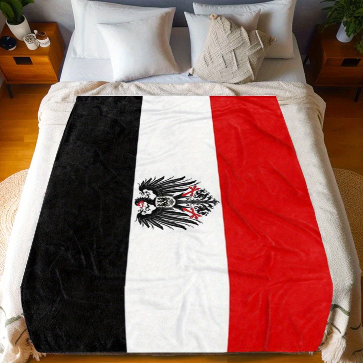 

Vintage German Flag Flannel Throw Blanket - Soft, Cozy & Warm For All | Perfect Gift For Birthdays & Friends