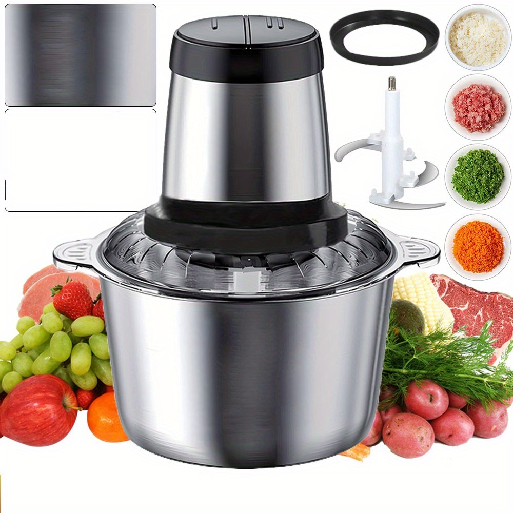 Multi Functional Electric Meat Grinder, Vegetable Chopper, Kitchen Circular Chopper And Cutting Machine, Stainless Steel Machine