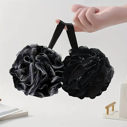 womens and mens soft mesh shower sponge black and white striped exfoliating body back scrubber with ergonomic handle sensitive light beige ideal for bathing and body care body shower sponge sensitive light beige care