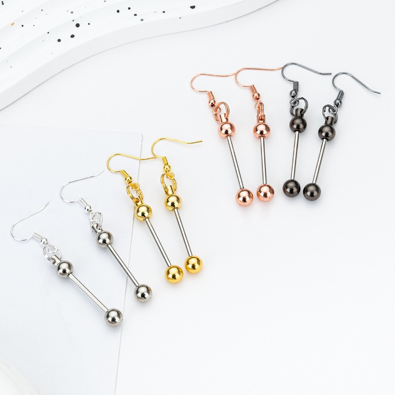 TEMU Diy Accessoires 8pcs Of Four-color Diy Bead Earrings With Creative , Handmade Diy Earrings For Women, Used To Make Earring Accessories