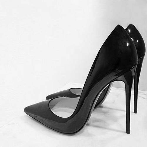 spring new solid patent glossy pointed toe stiletto pumps elegant office high heels for women women shoes