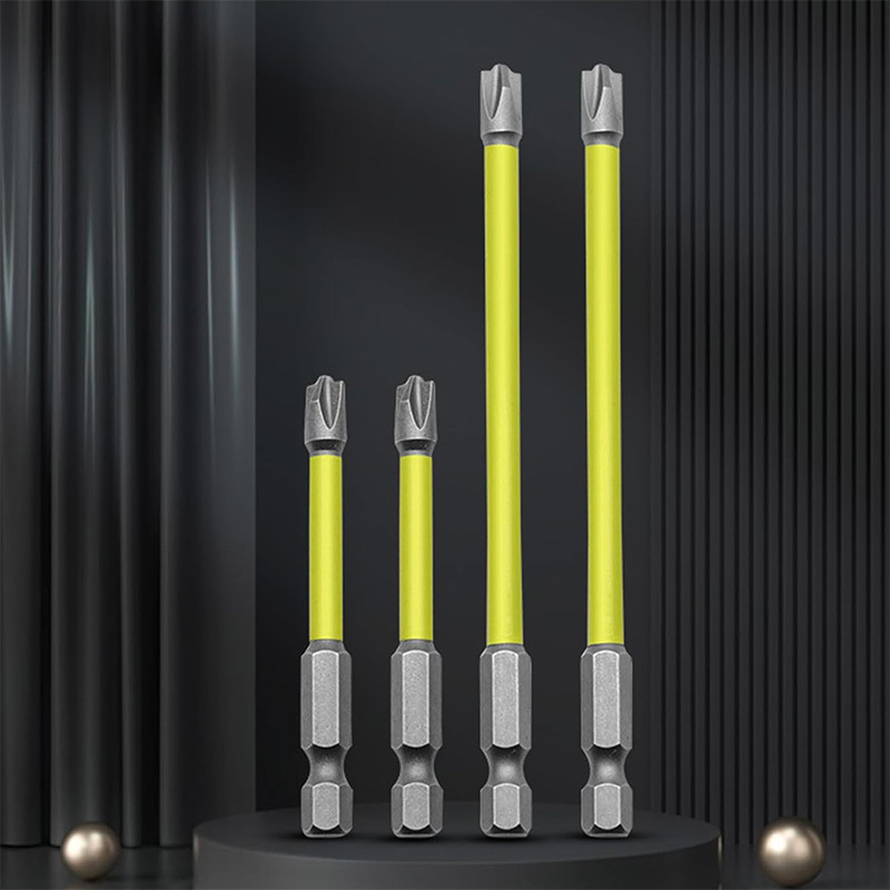 4 magnetic electrician screwdriver bit set hexagonal shank ph2 65mm 110mm non slip metal drill bits suitable for hand and power tools compatible with socket switch panels no batteries required Product details 6